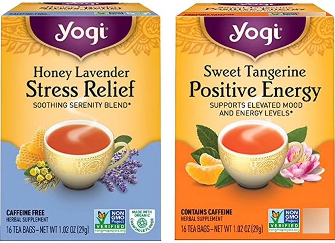 요기티 허니 라벤더 릴리프 카페인 프리, 허니 라벤더 29g + 스위트 탠저린 29g, 1개, 16개입 - 쿠팡