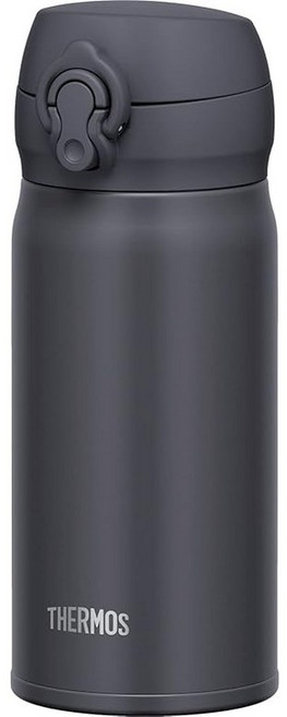 Thermos 물통 진공 단열 휴대용 머그 350ml 스모크 블랙 입구를 분리해 손쉽게 관리할 수 있는 경량형 원터치 오픈 스테인리스 병 보온·보냉 JNL-356 SMB