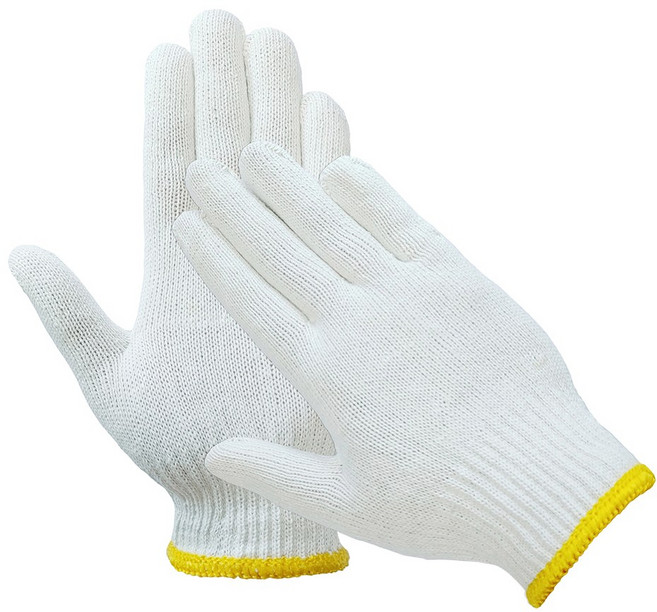 DK KC 면장갑 35g 100켤레 최고급면사 올풀림방지 오버록처리, 노랑, 1세트