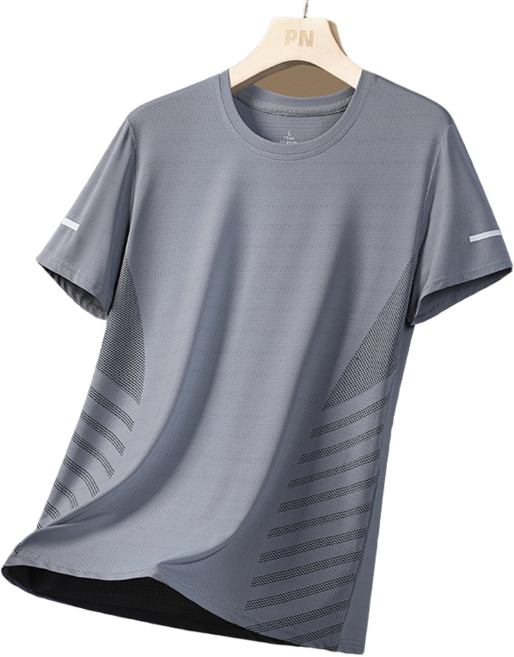 RYZY 短袖 T恤 涼感 UPF50 速乾, 灰色,5XL