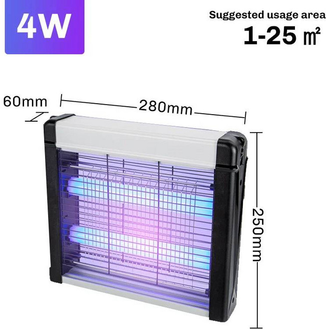 해충퇴치기 캠핑용모기퇴치기 전기 퇴치 UV 및 LED 램프 강력한 벌레 곤충 110V 220V, 1) DL-4W - 미국