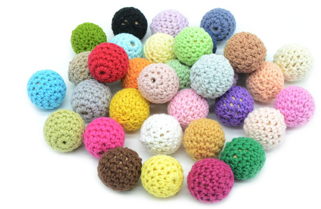 뜨개볼 마크라메 재료 모빌 악세서리만들기 니팅볼 2종 5개 10개, 08 진노랑, 20mm