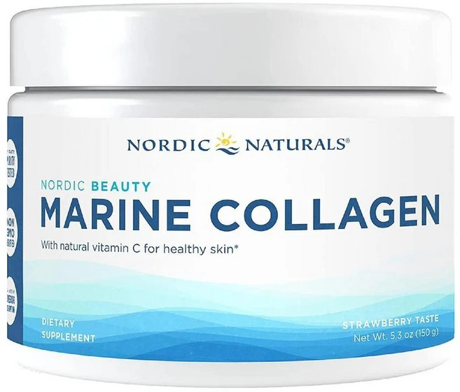 노르딕내추럴스 노르딕 뷰티 마린 콜라겐 4200mg 딸기맛 파우더 Nordic Naturals Marine Collagen, 150g, 6개 - 쿠팡