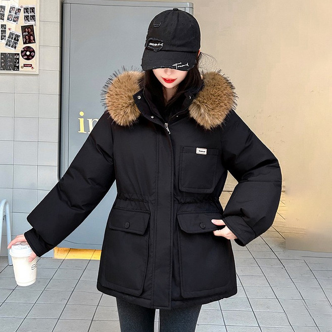 POMTOR 여성패딩 겨울 방한점퍼 후드 빅사이즈 패딩점퍼