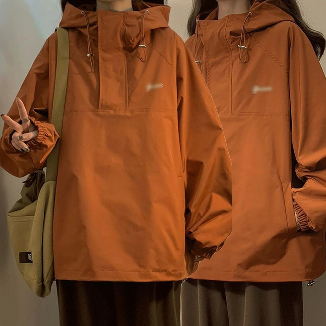 반집업 바람막이 커플 자켓 디자인 남녀공용 기본핏 오버핏 빅사이즈 트레이닝 후드 카고 맨투맨