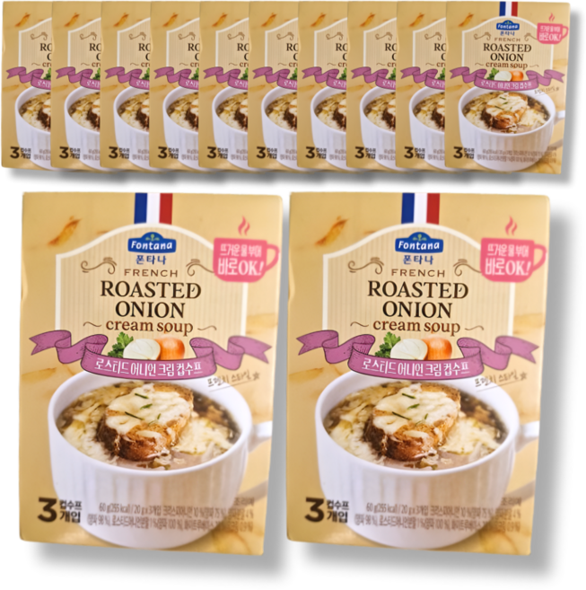 폰타나 프렌치 로스티드 어니언 크림 수프 60g 12개