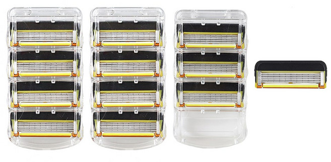 온비유 퓨전5 프로쉴드 프리미엄 밀착 5중 면도날 질레트 호환, 4개입, 3개