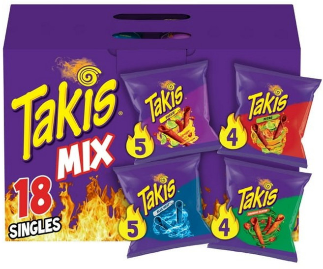 타키스 푸에고 블루히트 또띠아 칩 버라이어티 팩 511.2g, 4종, 1세트