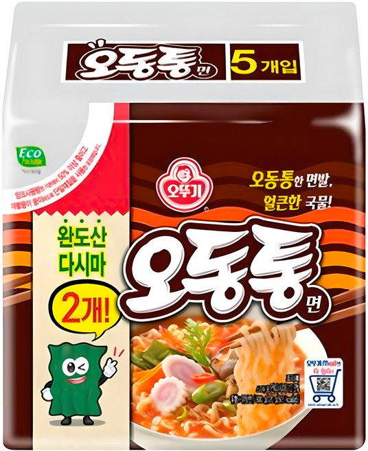 오뚜기 오동통면 120g, 5개
