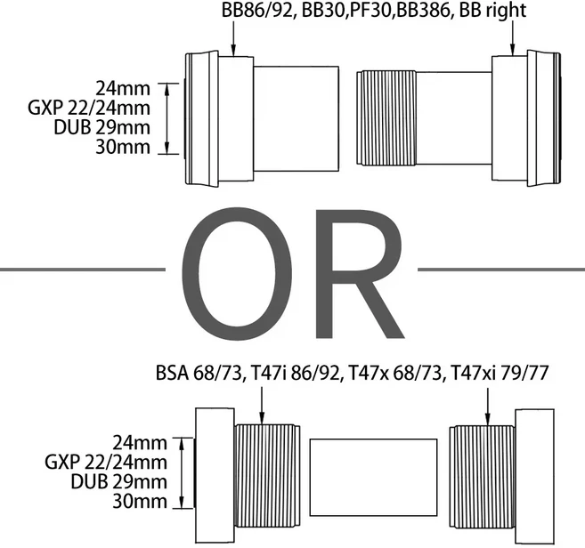 ZTTO 자전거 밑면 브래킷 카탈로그 모든 BB BB92 BB86 오른쪽 프레스 맞춤 BB30 PF30 BB386 DUB 스레드 BSA T47 범용 MTB 도로, [01] 24mm, [04] BB PF79-77 right, [05] Thread Lock
