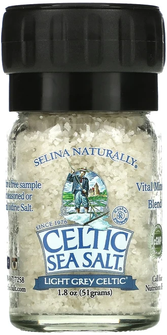 건강챙기세요 Celtic Sea Salt Light Grey Celtic 필수 미네랄 혼합물 미니 소금 그라인더 51g(1.8oz) 백살까지오래오래, CelticSeaSaltLightGreyCeltic필수, 51g, 1개 - 쿠팡