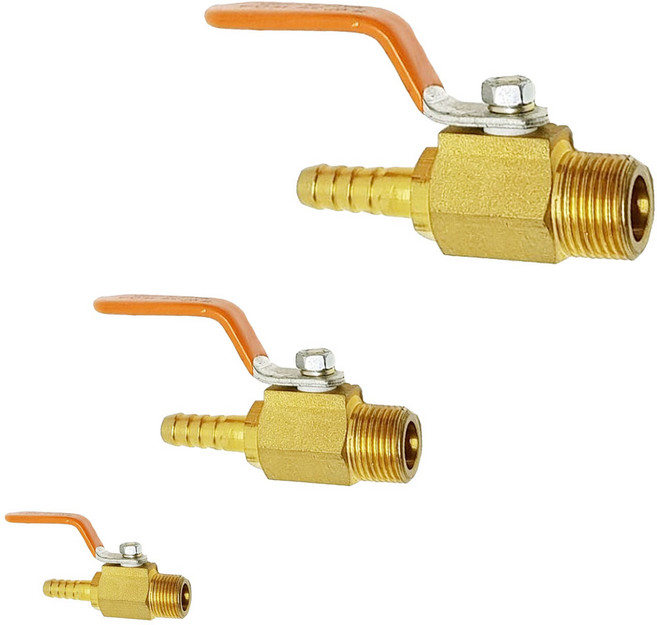 배관자재 종류 규격 호스용 황동 볼코크 밸브, 1개