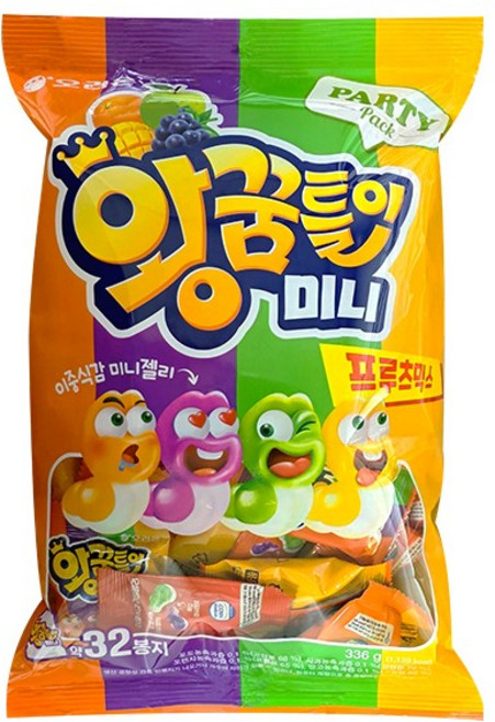 [달콤진] 오리온 왕꿈틀이 미니 프루츠믹스, 1개, 336g
