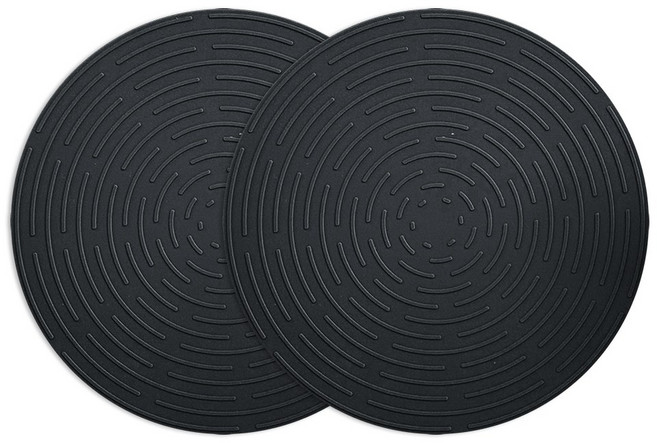 더하리 국산 실리콘 인덕션 보호매트 (1+1), 블랙 25cm, 2개