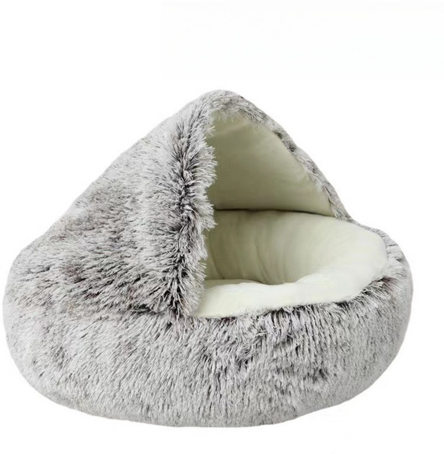 아고망스 숨숨마약방석 숨숨집 도넛쿠션 애견방석, 극세사그레이, 1개