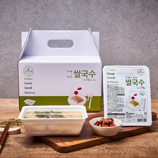 건전농부 꾸지뽕 천년초 쌀국수 컵면 92g×6봉, 552g, 1개