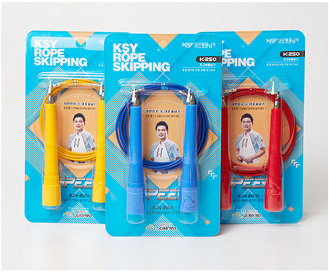 김수열줄넘기 초고속 줄넘기, 노랑(215cm), 1개