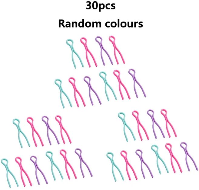 호환 10/30/50개 혼합 색상 플라스틱 보빈 클립 클램프 DIY 보빈 정리기 긴 실 클립 스풀 보관 홀더 재봉, 02 30pcs color random