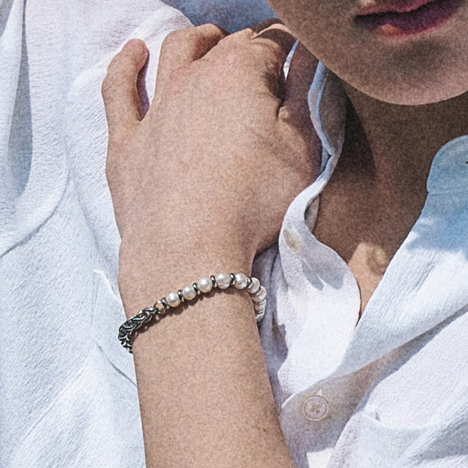 세인트스코트 본사 정품 STJ-SB2045 진주 체인 팔찌