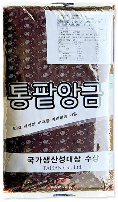 7015. 태산앙금 통팥앙금51 - 5kg, 1개