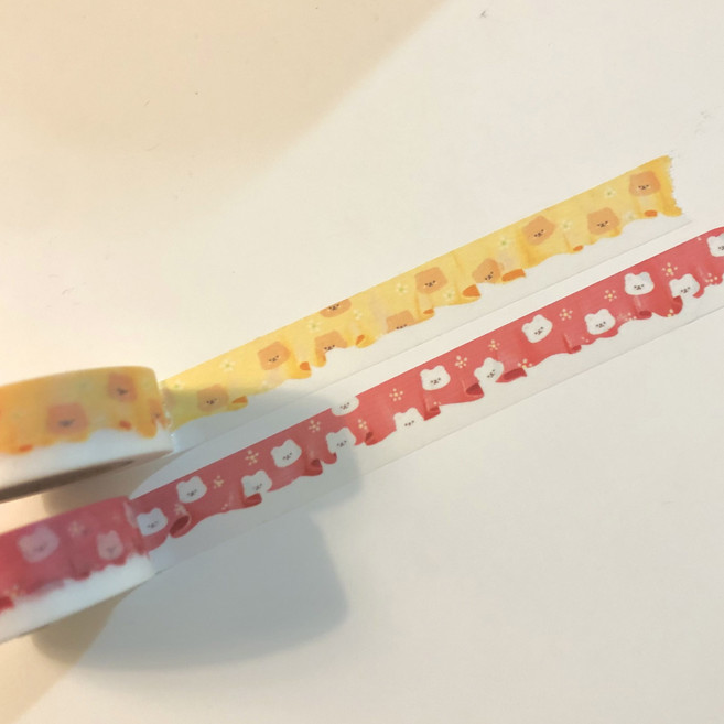 소리샘으로연결 모과모찌 커텐 마스킹테이프, 모과커텐