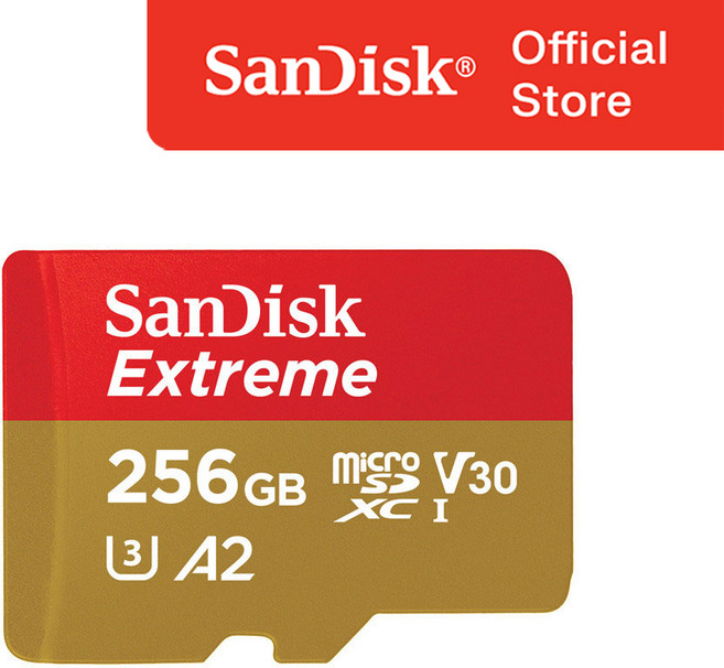 샌디스크 익스트림 마이크로SD 카드 SDSQXA1-256G, 256GB, 1개