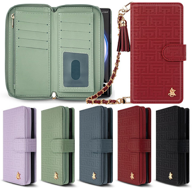 페블 갤럭시S21울트라 전용 SM-G998N S21울트라 5G 카드 지폐 수납 지갑 월렛형 스트랩포함 지퍼 다이어리 휴대폰 케이스