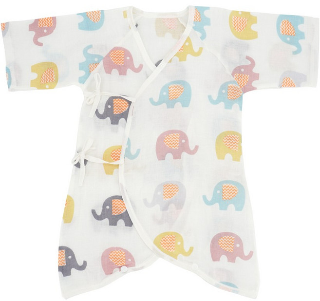 雪倫小舖 高密度雙層紗布衣包屁衣 新生兒蝴蝶衣嬰兒裝