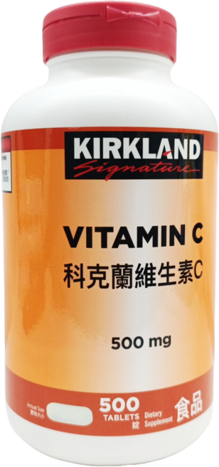 Kirkland 科克蘭維生素C 500毫克, 1個, 500顆