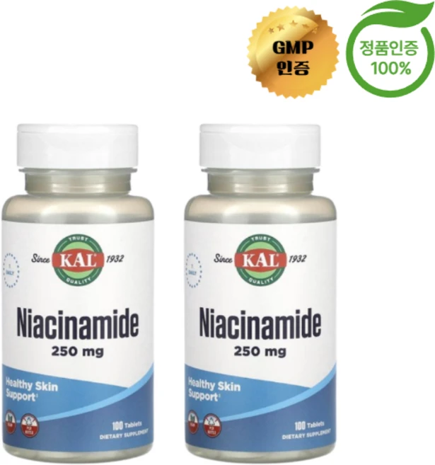 칼 KAL 니아신아마이드 250mg 100정 2개 - 쿠팡