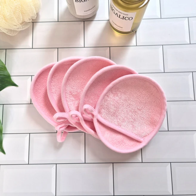 극세사 클린징 세안글러브 각질제거 모공관리 페이스타올, 분홍, 1개 - 쿠팡