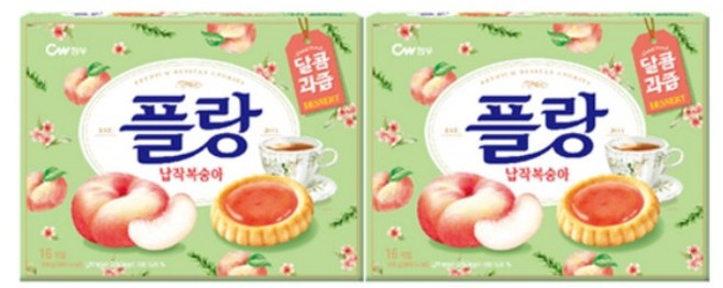 청우식품 플랑 납작복숭아, 160g, 10개