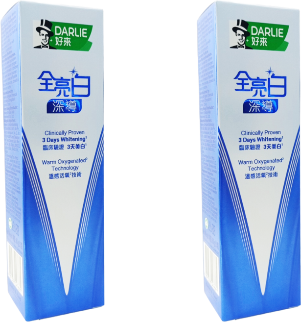 DARLIE 好來 全亮白深導煥白牙膏, 90g, 2個