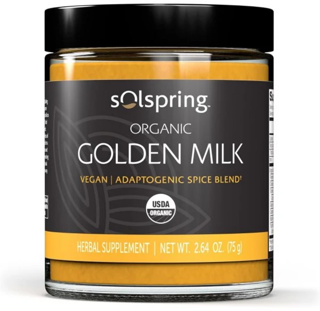 Dr. Mercola 우유 밀크 파우더 가루 분말 닥터 머콜라 솔스프링 골든 보충제 75g 2.64온스 비건 향신료 블렌드 강황과 생강 포함 비변형 글루텐 프리 대두 USDA, 1개 - 쿠팡