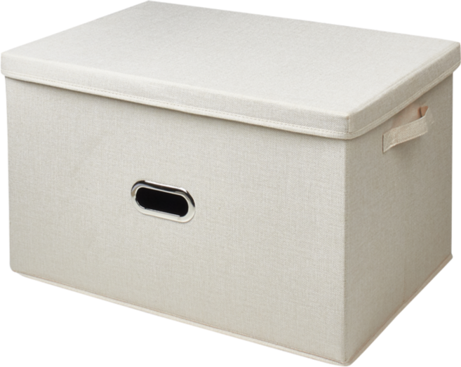 할메이드 팬트리 정리함 의류 옷 소품 수납박스 패브릭 수납함, 1개, 패브릭 수납함 왕특대 베이지
