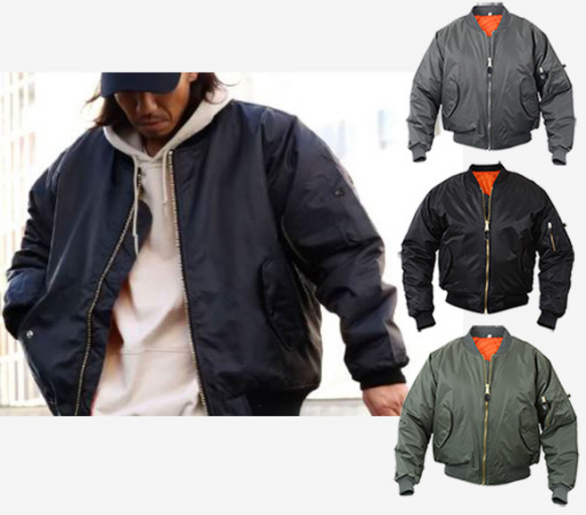 로스코 MA1 항공점퍼 봄버 블루종 마원 오버핏 켓