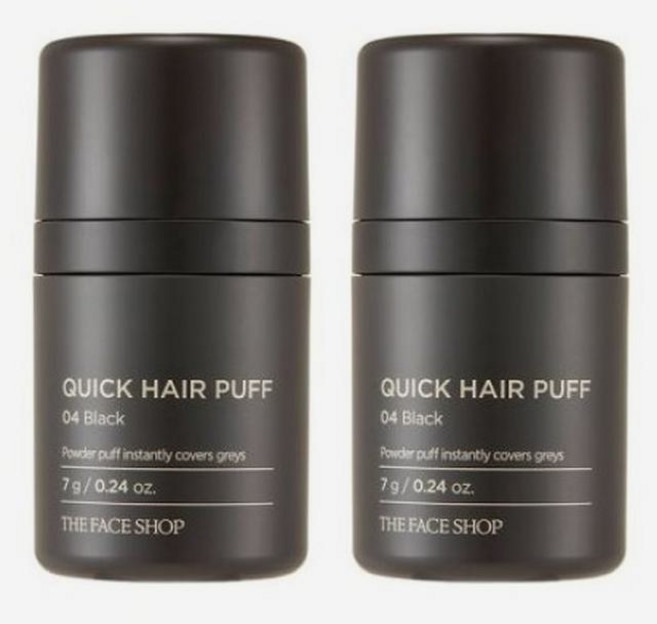 더페이스샵 퀵 헤어 퍼프섀도 7g, 1+1 블랙, 1개