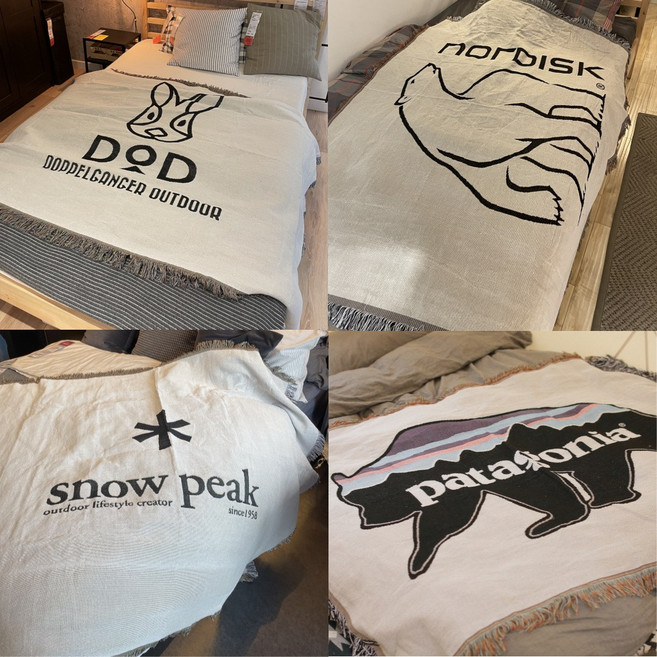 DOD 감성캠핑 블랭킷 담요 러그 차박 돗자리 매트 피크닉 용품 해변, 1개