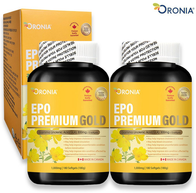 오로니아 감마리놀렌산 달맞이꽃종자유 프리미엄골드 대용량 (3개월분) 감마리놀레산, 2개, 180회분