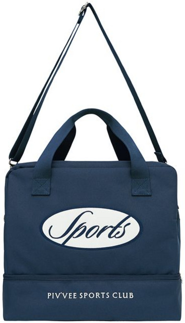 [국내정품] PIV’VEE Sports Logo Boston Bag 225158, ocean navy, FREE