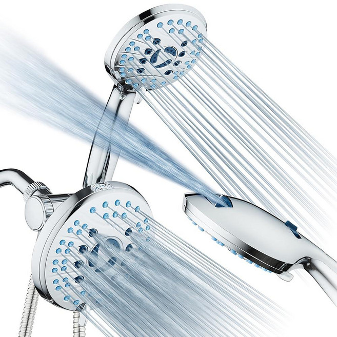 Hotel Spa AquaCARE 케어 for California As-Seen-On-TV HIGH 하이 Pressure HAND &held Rain 50-Mode 3-Way, 고압 핸드헬드 / 레인 50모드 3방향 샤워 헤드 콤보, 올 크롬