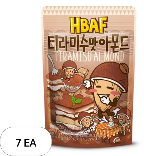 바프 티라미수맛 아몬드, 120g, 7개