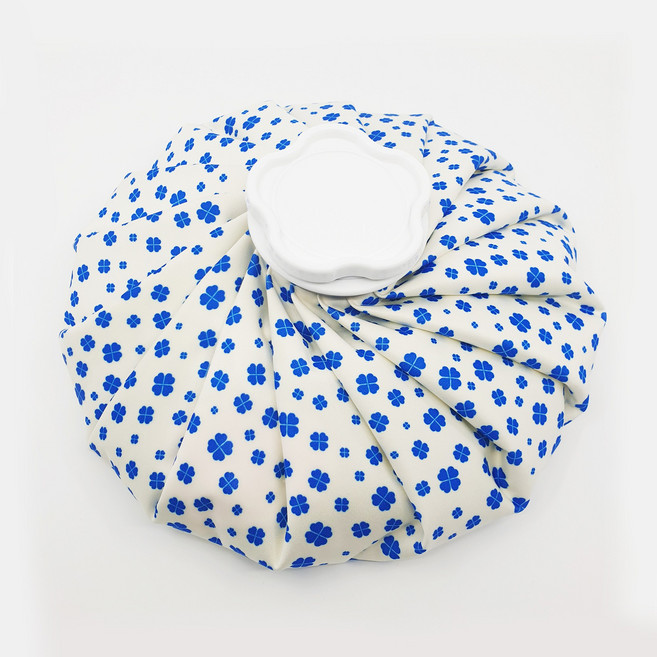 냉온 찜질주머니 고급 골프 얼음주머니 대만산, 대 (11인치, 블루꽃무늬), 1개