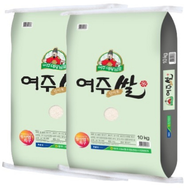 25년 햅쌀 여주시농협 대왕님표 여주쌀 단아 추청미 특등급 10kg+10kg 백미 당일도정, 2개, 10kg