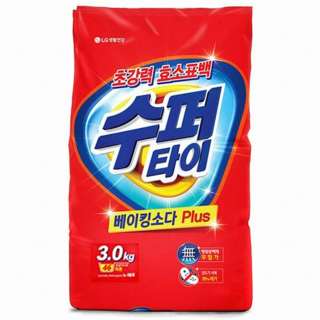 수퍼타이 찬물전용 베이킹소다 플러스, 1개, 3kg