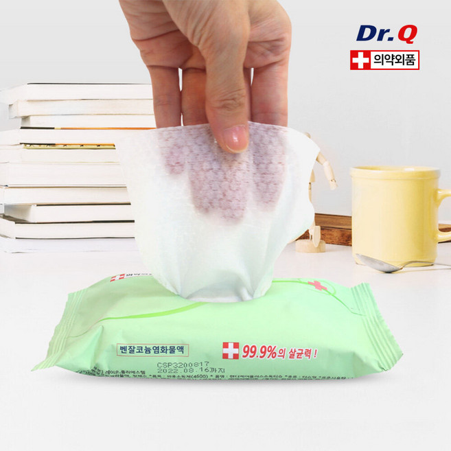 [비타랩]닥터큐 휴대용 의약외품 소독티슈 [20매 x 60팩], 단품