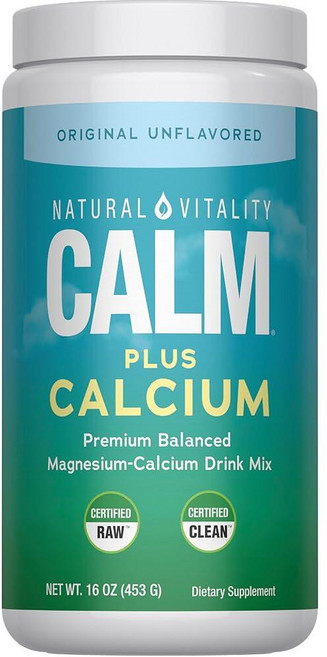 Natural Vitality 캄 플러스 마그네슘 시트레이트 & 칼슘 16온스, 오리지널, 1개