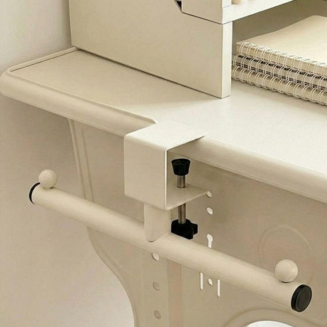 무타공 책상가방걸이 2단 후크 학생 직장인용 정리, 화이트, 1개