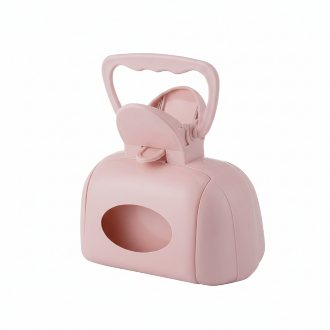 휴대용 애견 강아지 배변 집게, 1개, 핑크