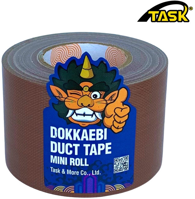도깨비 수출용(국내산) 덕트테이프 덕테이프 미니롤 BROWN 50mmX10m, 1개
